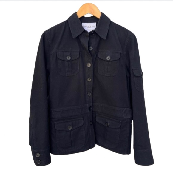 Jones New York Black Lightweight Jacket. Size Medium. - Picture 2 of 13